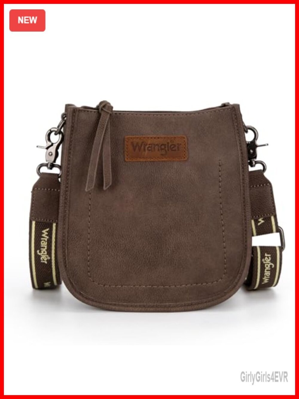 Small Vegan Leather Crossbody Bag with Adjustable Strap